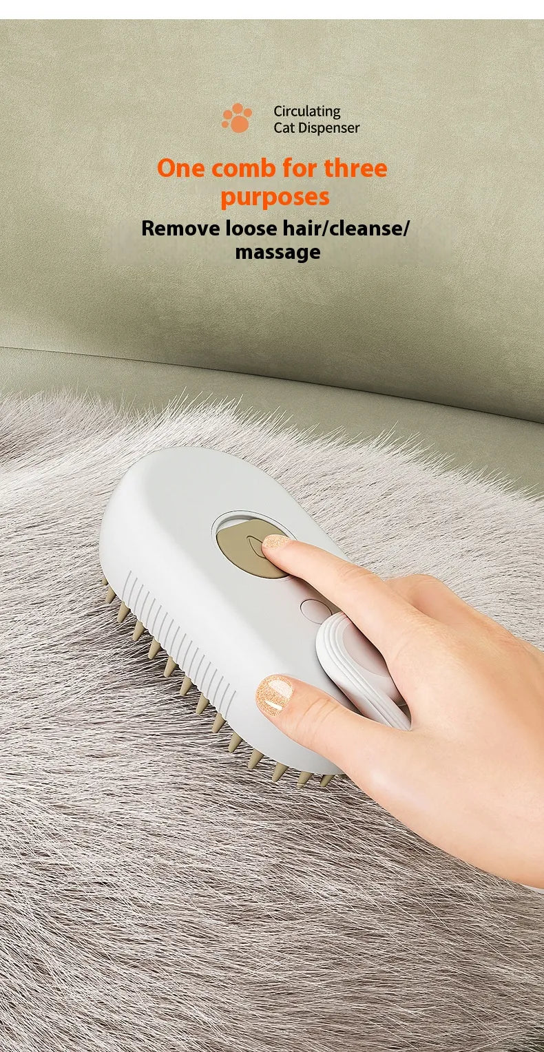 meowCrate™ Pet Spray Massage Comb